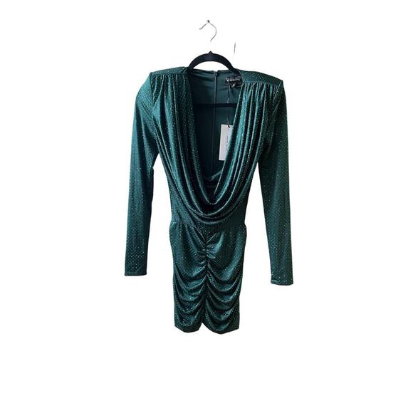 NWT Retrofete Embellished Alpine Mini Dress in Green Pine Size Small - Picture 9 of 13